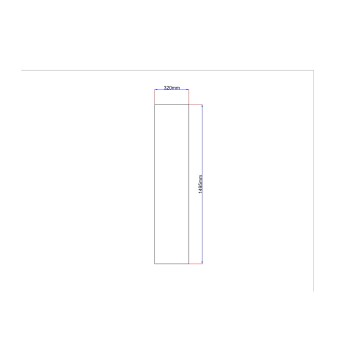 Dušo kabinos šoninis stiklas tiesus 320x1495 šinšil 3.57