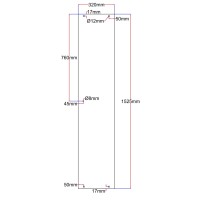Shower enclosure door straight 320x1525 gray 1.10.