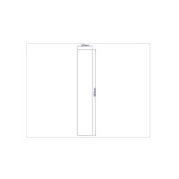 Shower enclosure side glass straight 320x1880 grey