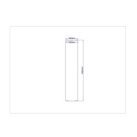 Shower enclosure side glass curved 325x1620 fabric