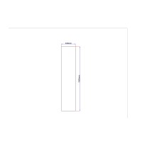 Shower enclosure side glass straight 330x1505 grey