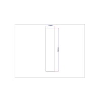 Shower enclosure side glass straight 335x1590 fabric