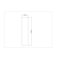 Shower enclosure side glass straight 345x1540 grey