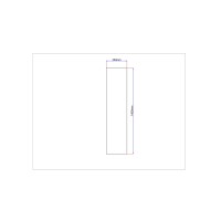 Shower enclosure side glass straight 350x1450 fabric