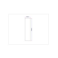 Shower enclosure side glass straight 350x1500 grey