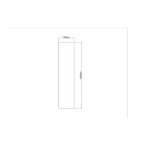 Dušo kabinos šoninis stiklas tiesus 350x1540 skaidrus 3.63.