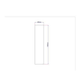 Dušo kabinos šoninis stiklas tiesus 350x1540 skaidrus 3.63.