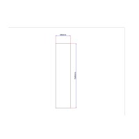 Shower enclosure side glass is straight 350x1540 grey