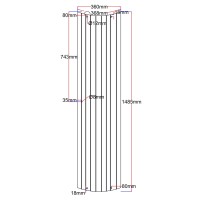 Shower enclosure doors 360x1485 transparent decor 2.8.
