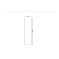 Dušo kabinos šoninis stiklas tiesus 370x1505 grey 3.27.