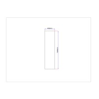 Shower enclosure side glass straight 400x1545 grey