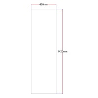 Dušo kabinos šoninis stiklas tiesus 420x1423 matinis fabric  3.29.