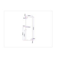Shower enclosure doors straight 425x1515 grey