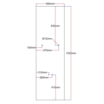 Dušo kabinos galinis stiklas 460x1523 juodas 7.14. Dušo kabinos galinis stiklas 460x1523 juodas 7.14.