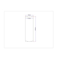 Shower enclosure side glass curved 500x1610 grey