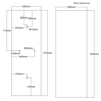 Shower enclosure rear window 520x1510 black Shower enclosure rear window 520x1510 black
