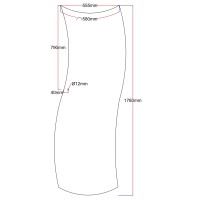 Shower enclosure doors are curved 555x1780 transparent