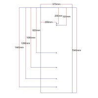 Dušo kabinos galinis stiklas 575x1545 juodas II 5.20.