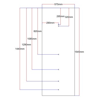 Dušo kabinos galinis stiklas 575x1545 juodas II 5.20. Dušo kabinos galinis stiklas 575x1545 juodas II 5.20.