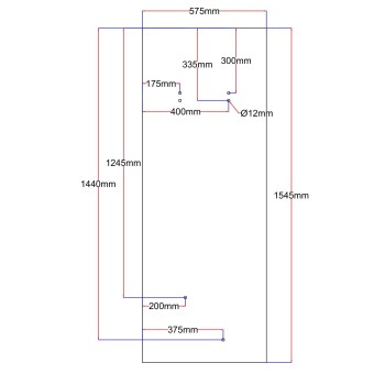 Dušo kabinos galinis stiklas 575x1545 juodas I 5.21. Dušo kabinos galinis stiklas 575x1545 juodas I 5.21.