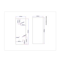 Shower enclosure rear glass 615x1570 mirror