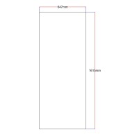 Dušo kabinos šoninis stiklas tiesus 647x1615 baltas 3.135