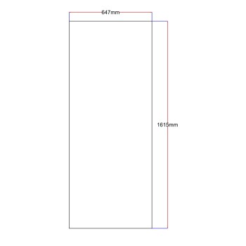 Dušo kabinos šoninis stiklas tiesus 647x1615 baltas 3.135 Dušo kabinos šoninis stiklas tiesus 647x1615 baltas 3.135