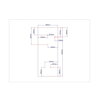 Shower enclosure rear glass 660x1620 black Shower enclosure rear glass 660x1620 black