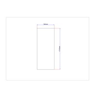 Dušo kabinos šoninis stiklas tiesus 720x1715 fabric 3.130.