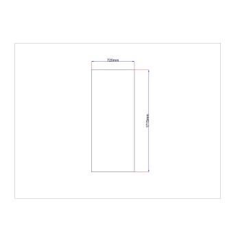 Dušo kabinos šoninis stiklas tiesus 720x1715 fabric 3.130.