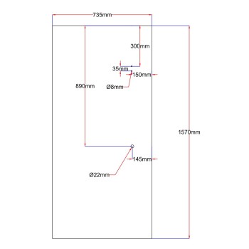 Shower cubic rear glass 888, black 735x1570 Shower cubic rear glass 888, black 735x1570