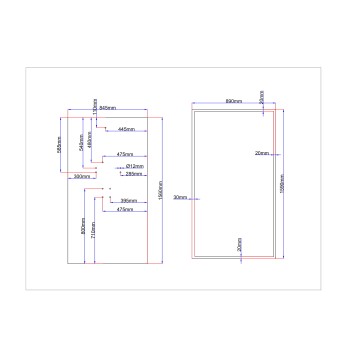 Shower enclosure rear glass 845x1560 black  Shower enclosure rear glass 845x1560 black