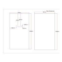 Shower enclosure rear window 845x1560 black II