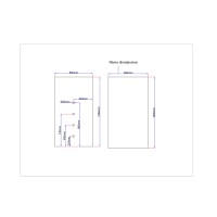 Shower enclosure rear glass 850x1560 white 