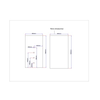 Shower enclosure rear glass 850x1560 white  Shower enclosure rear glass 850x1560 white
