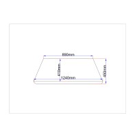 Spintelių stiklas 890x450 skaidrus