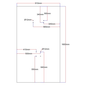 Shower enclosure rear glass 910x1600 black Shower enclosure rear glass 910x1600 black