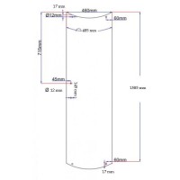 Dušo kabinos durys lenktos 460x1575 mm grey 2.79 Anabel3
