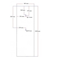 Dušo kabinos galinis stiklas juodas 460x1568 mm 5.30 Anabel3