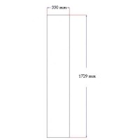 Dušo kabinos šoninis stiklas tiesus 330x1729 mm dekoras 3.142