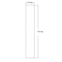 Dušo kabinos šoninis stiklas tiesus 270x1725 mm fabric 3.144