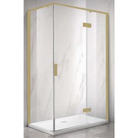 Dušas kabīne WM1231 90x120 GOLD caurspīdīga bez pamatnes