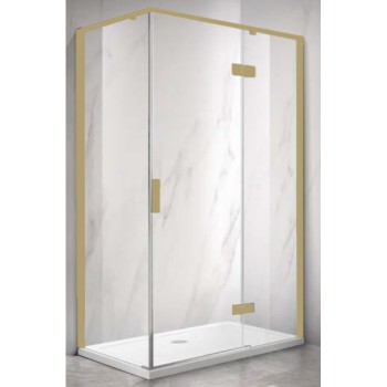 Dušas kabīne WM1231 90x90 GOLD caurspīdīga bez pamatnes