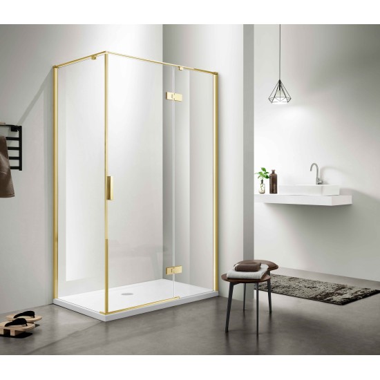 Dušo kabina WM1231 90x90 GOLD skaidri be pado