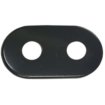 Apdare V veida caurule 1/2 dubultā melna spīdīga