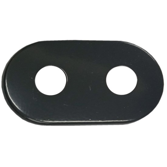 Apdare V veida caurule 1/2 dubultā melna spīdīga