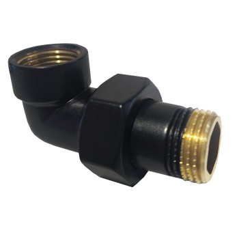 Jungtis S. kaitintuvo d15 kampinė juoda Jungtis S. kaitintuvo d15 kampinė juoda