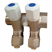 Kolektorius J. 3/4 karšto vand. 2ž. regul. nikel.