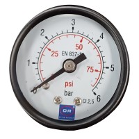 Manometras S. 6bar d40 gulsčias