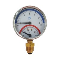 Termomanometras S. 1/2 d80 0-120C/0-4
